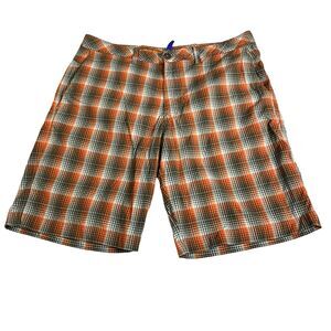 Tommy Bahama Paradise Tech Men's Shorts Size 34 Nylon Orange White Gray Fishing